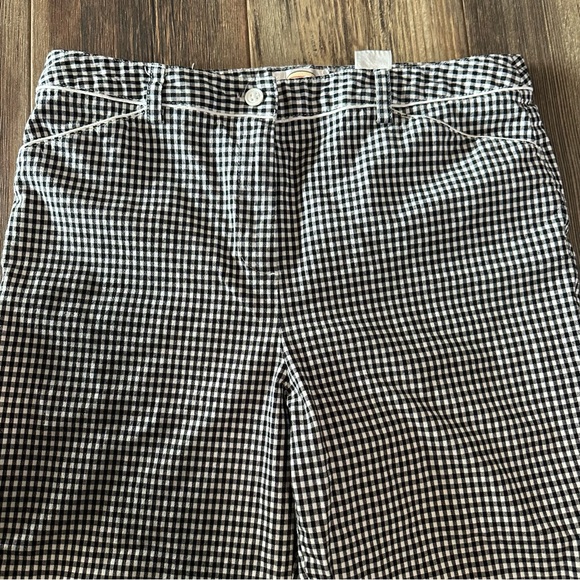 Talbots petites black and white gingham checkered Capri pants women's 12 p - Picture 5 of 8